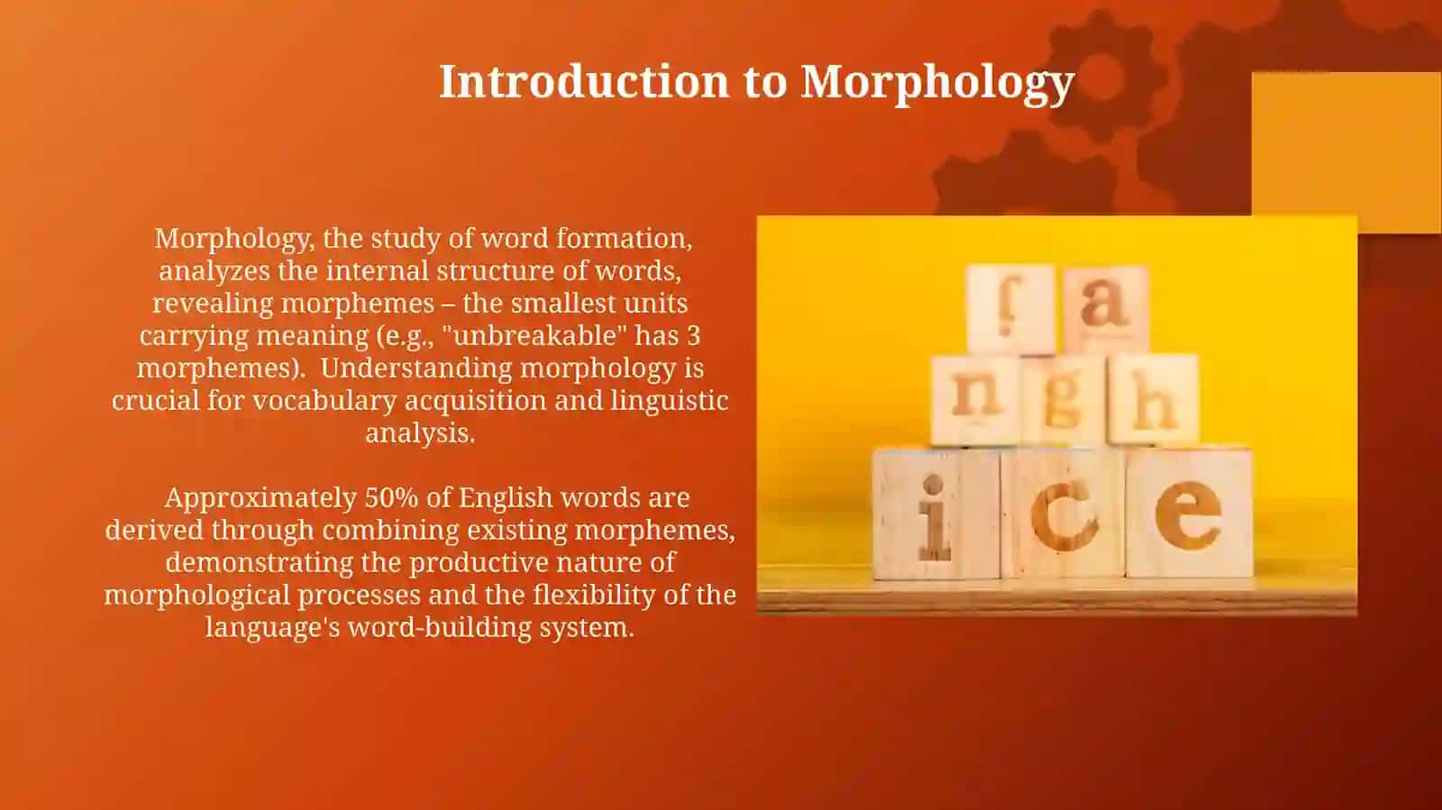 Morphology structure of the English words 4