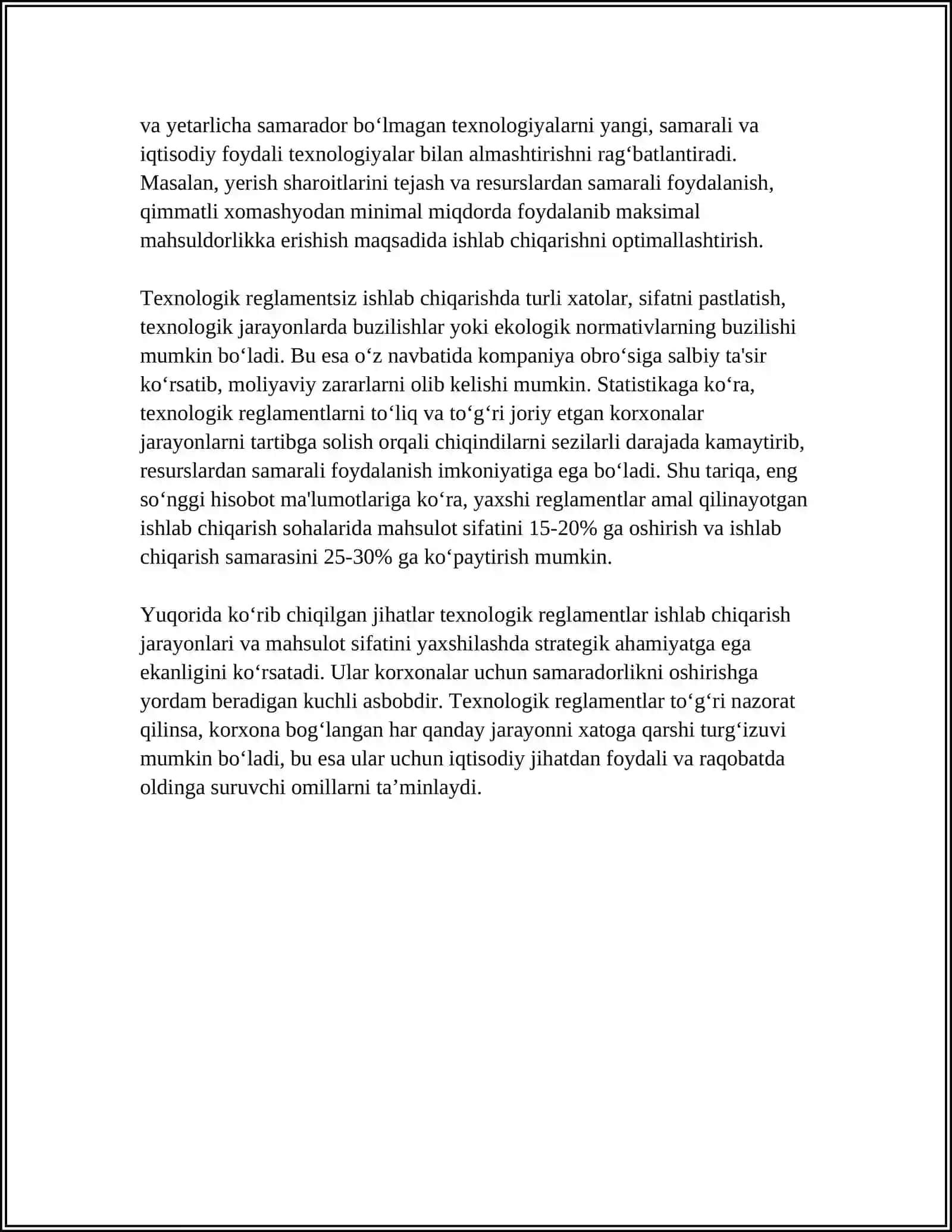 TEXNOLOGIK REGLAMENT TARKIBI VA AHAMIYATI XAQIDA TUSHUNCHA 4