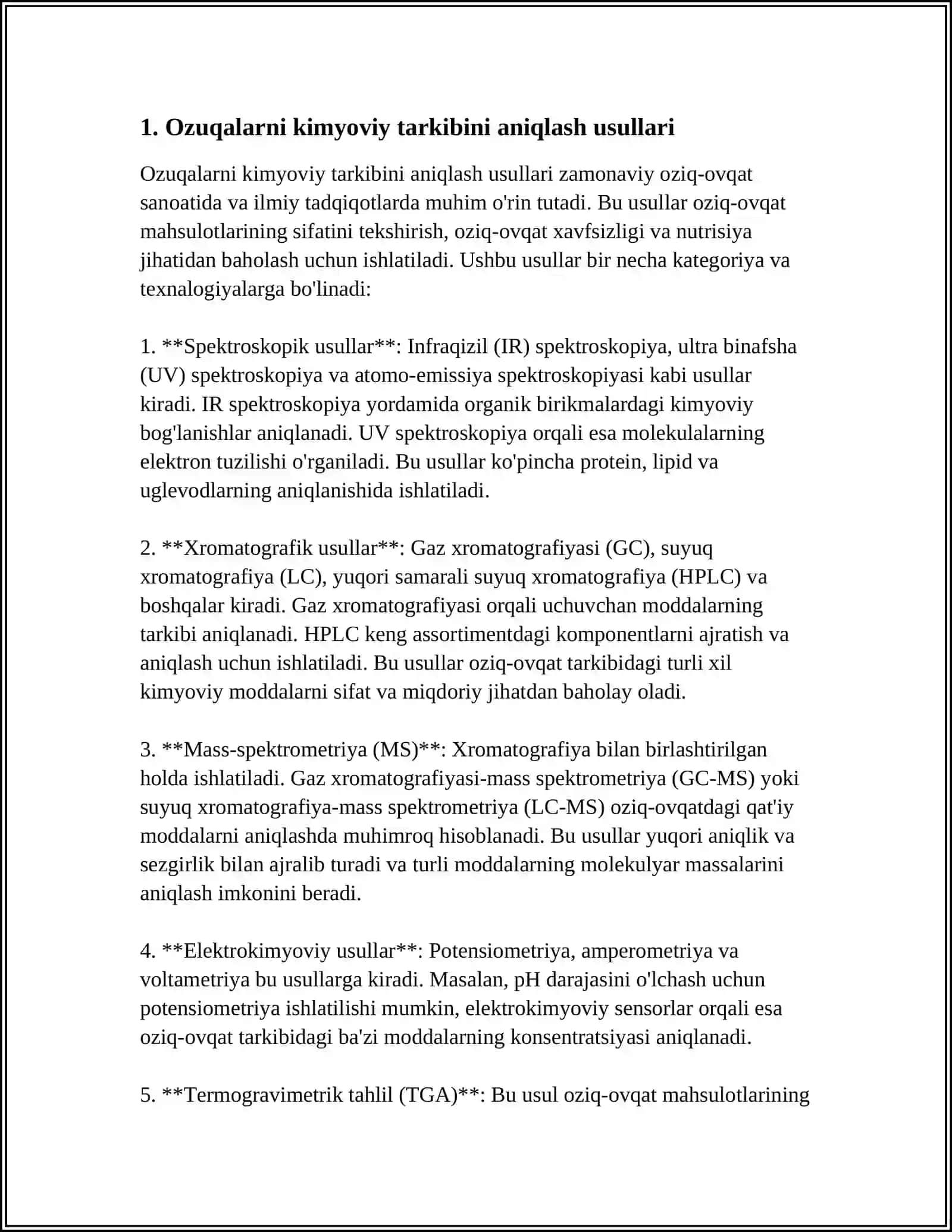 O't uni va o't kesmasi ozuqalarning kimyoviy tarkibi va to'yimliligini o‘rganish 4