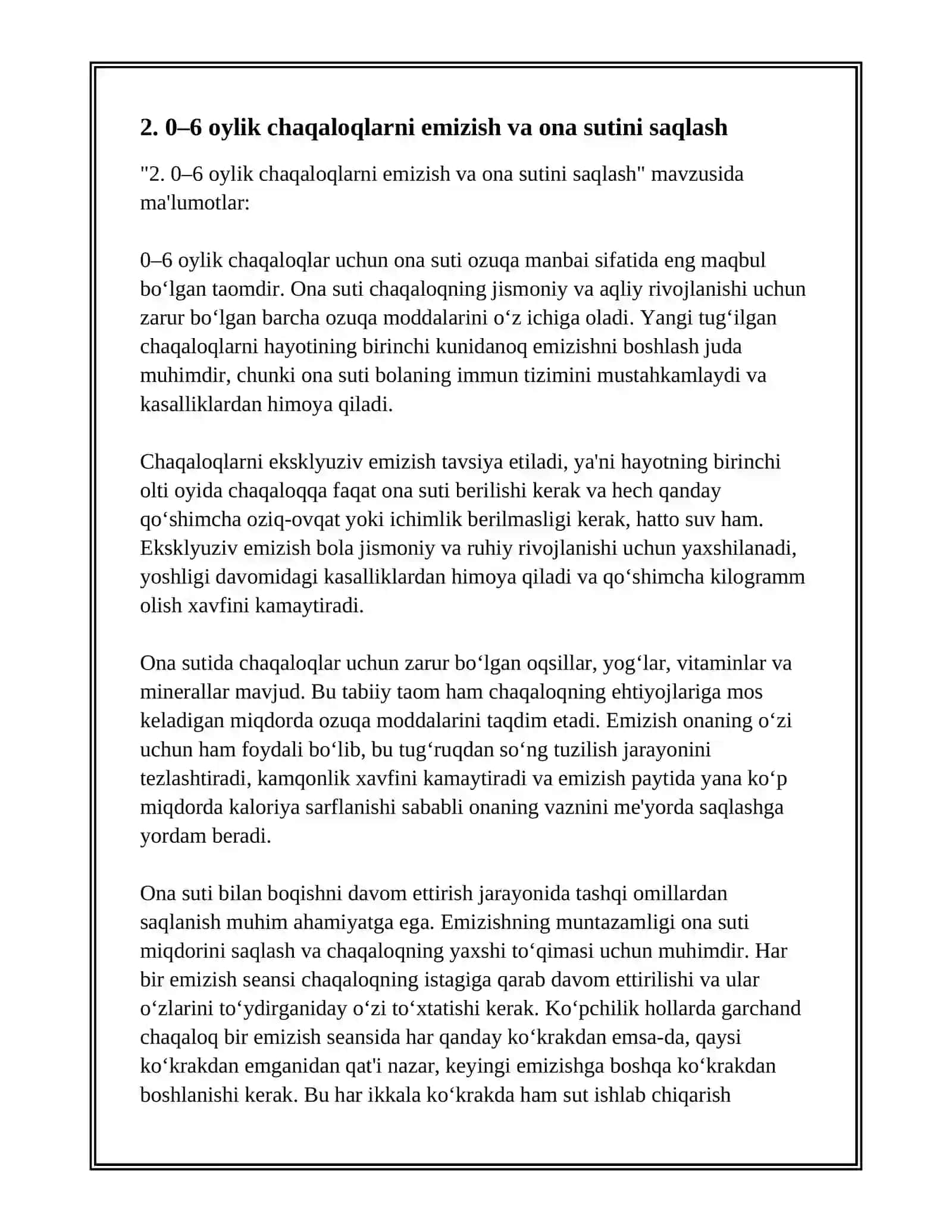 SOGʻLOM VA BEMOR BOLALARNI OVQATLANTIRISH 4