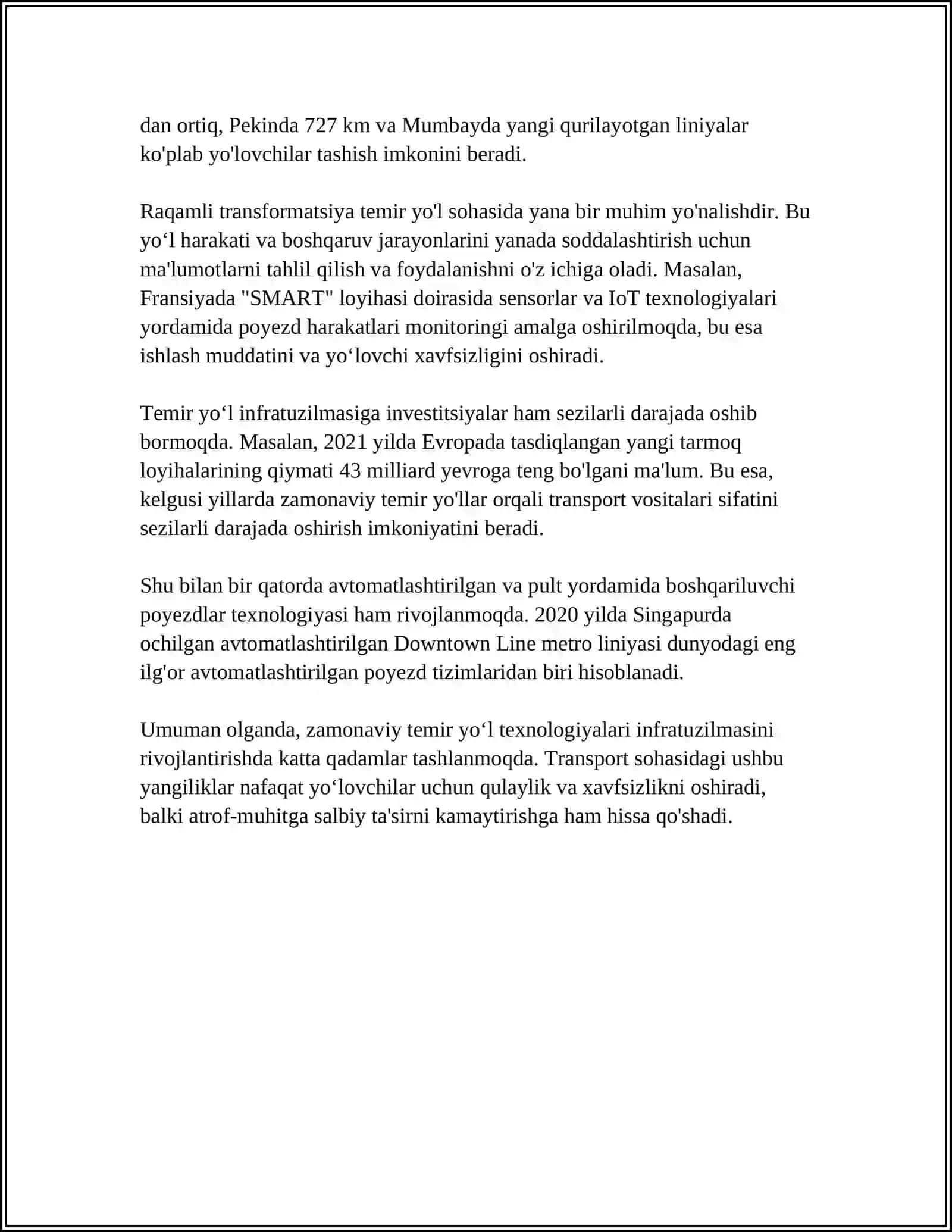 ZAMONAVIY TEMIR YOʻL VA TAʼMIRLASH MASHINALARI 10 BET BOʻLISHI KERAK 4