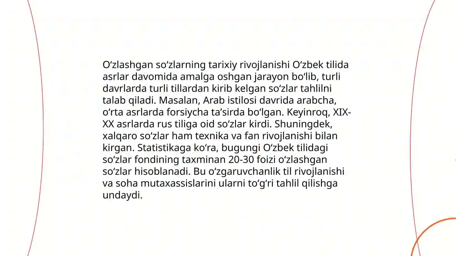 Oʻzbek tili leksikasining boyish manbalari.Biologiyaga xos oʻz va oʻzlashgan soʻzlar tasnifi 4