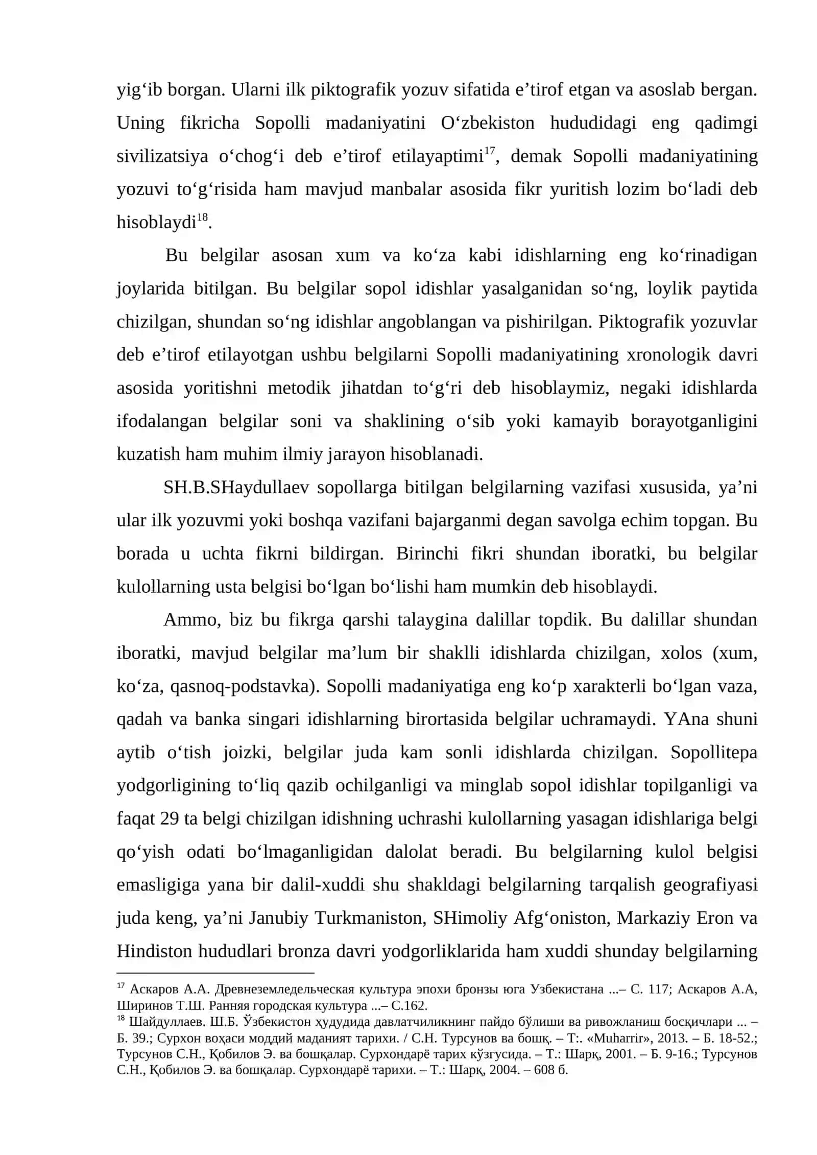 OKS SIVILIZATSIYASINING PIKTOGRAFIK BELGILI YOZUVLARI 4
