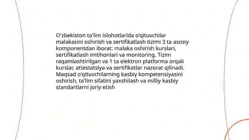 O'zbekiston Respublikasida Ta'lim Sohasida Amalga Oshirilgan Islohatlar 4