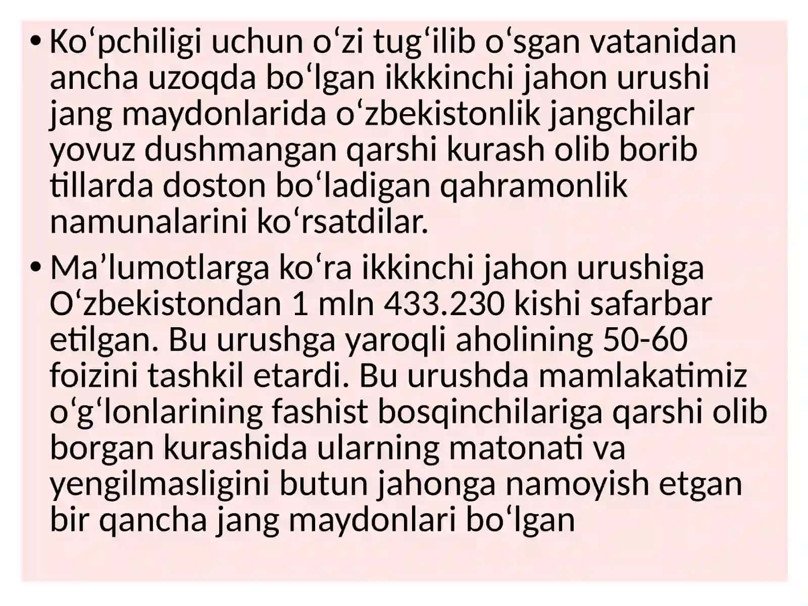 Muxamedova Gulnozaning Oʻzbekiston tarixi fanidan tayyorlagan prezentatsiyasi 4