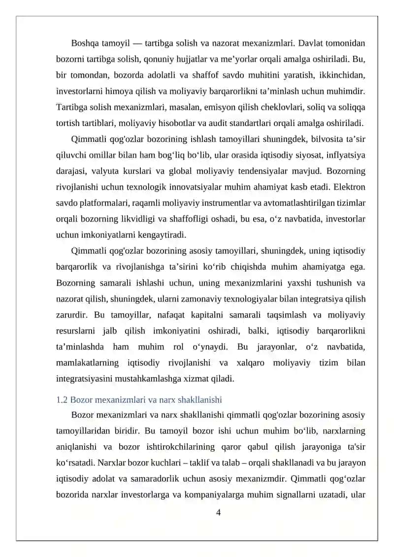 Qimmatli qog'ozlarining mohiyati va shakllari 4
