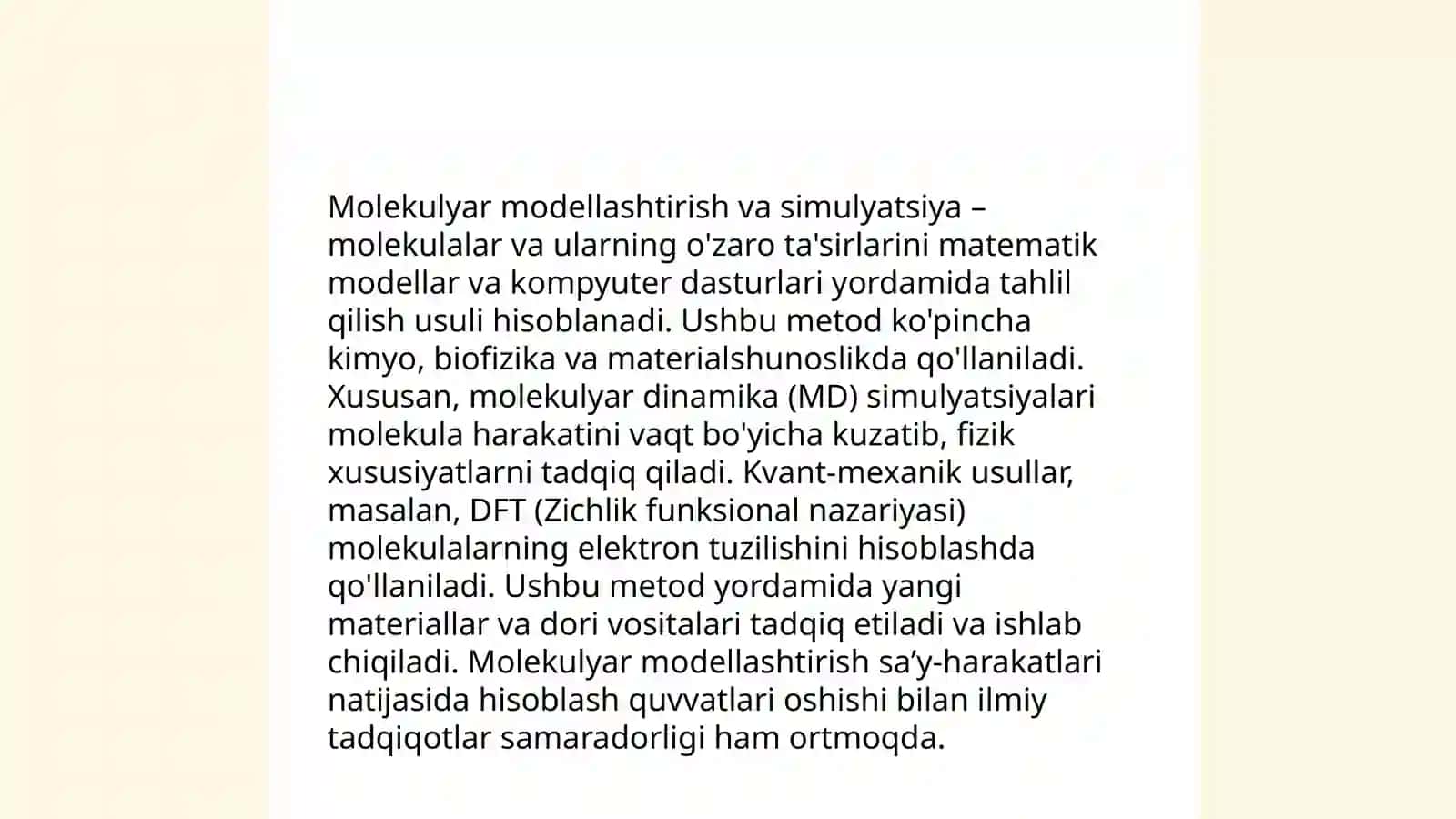 HyperChem dasturi misolida zamonaviy jamlangan hisob dasturlari bilan ishlash 4