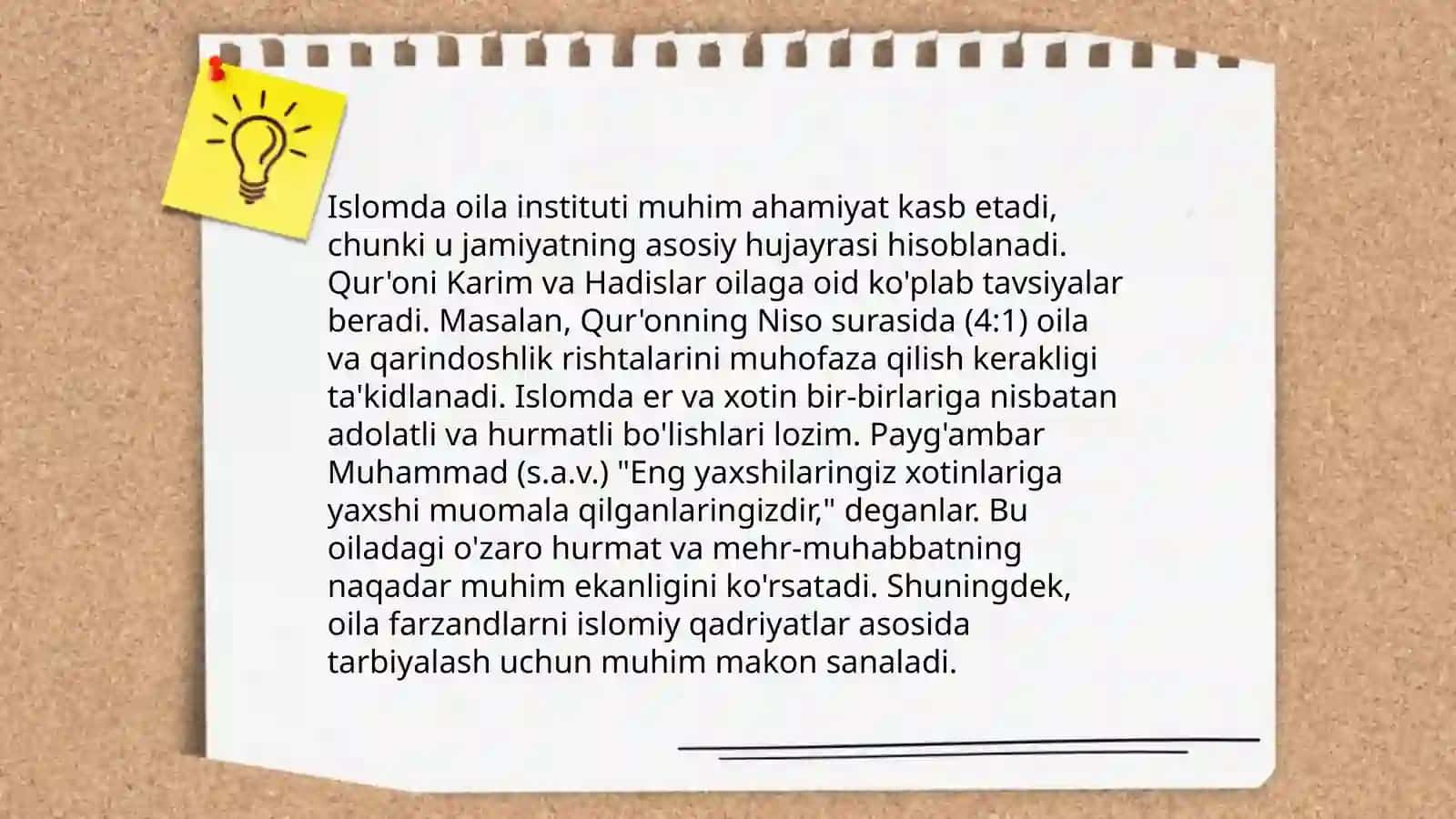 "Baxtiyor oila" asarida islom qadriyatlarining talqini 4