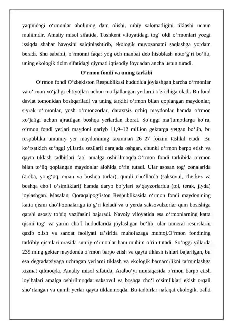 O‘rmon – ekologiya huquqning alohida obyekti 4