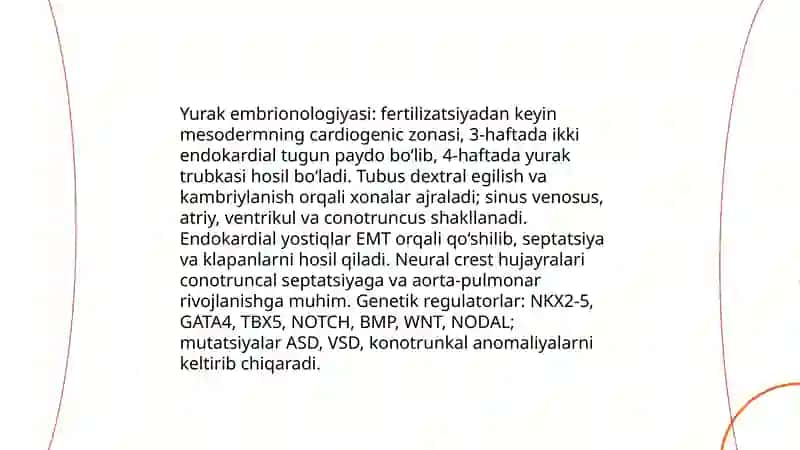 Yurak - qon tomirlar tizimi rivojlanish nuqsonlari 4