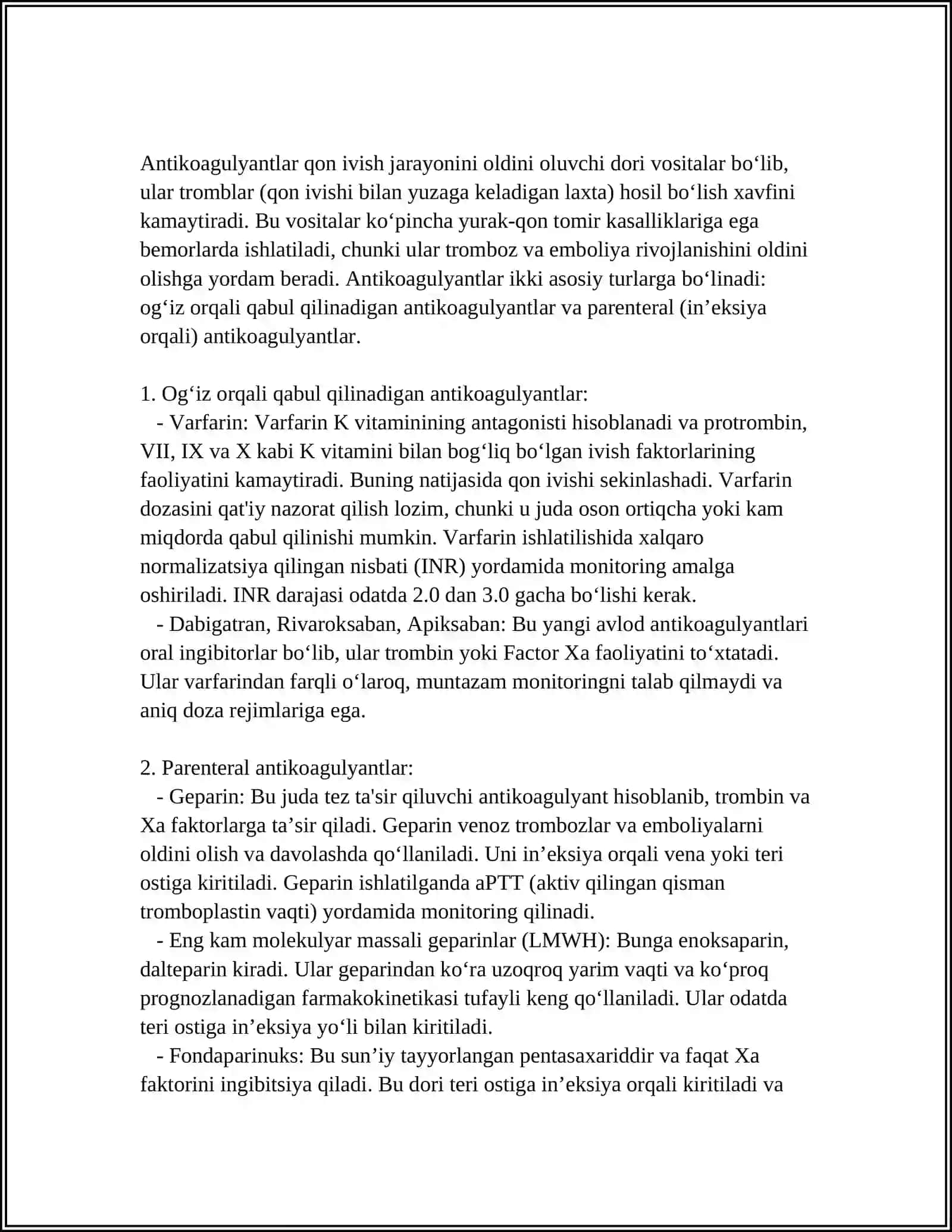 QON TIZIMIGA TASIR QILADIGAN VOSITALAR TASNIPI 4