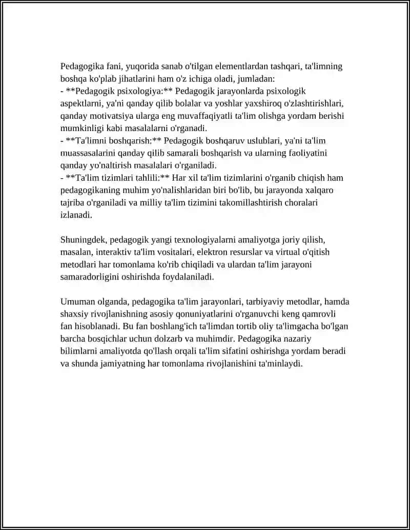 Pedagogika Fanining Mazmuni va Mohiyati 4