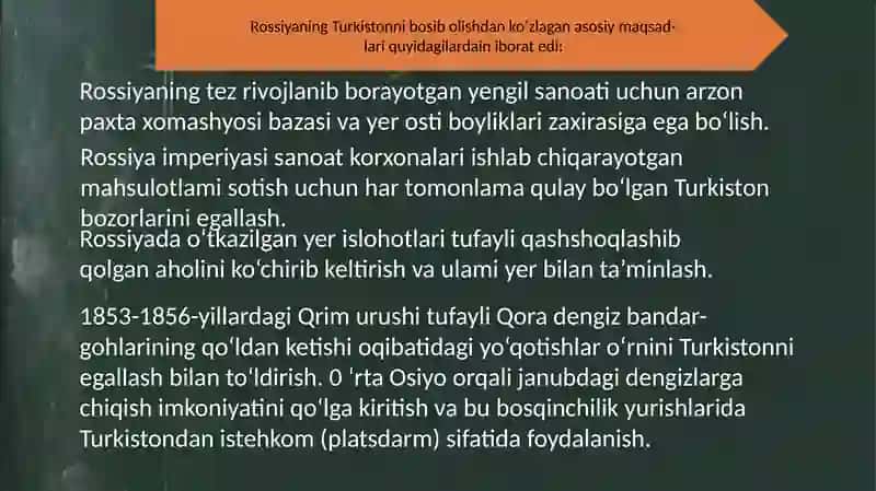 Rossiyaimperiyasining Turkistoniga istilochilik yurishlari 4