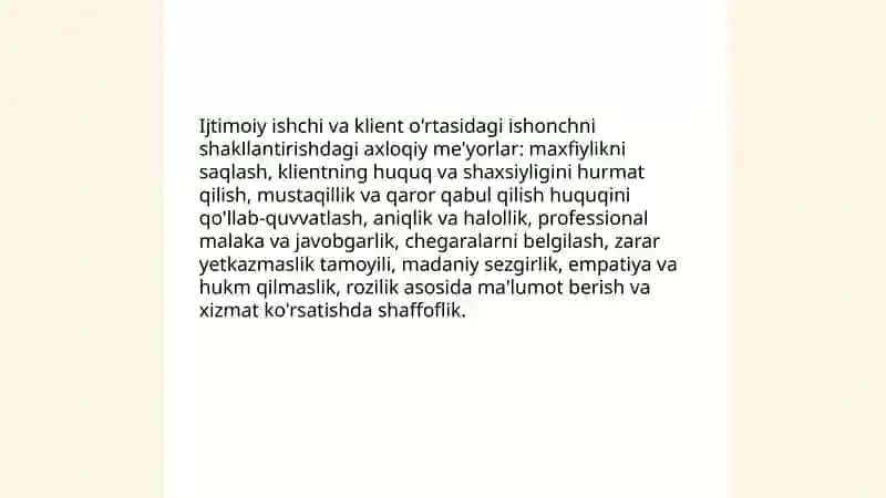 Ijtimoiy ishning axloqiy etikaning roli 4