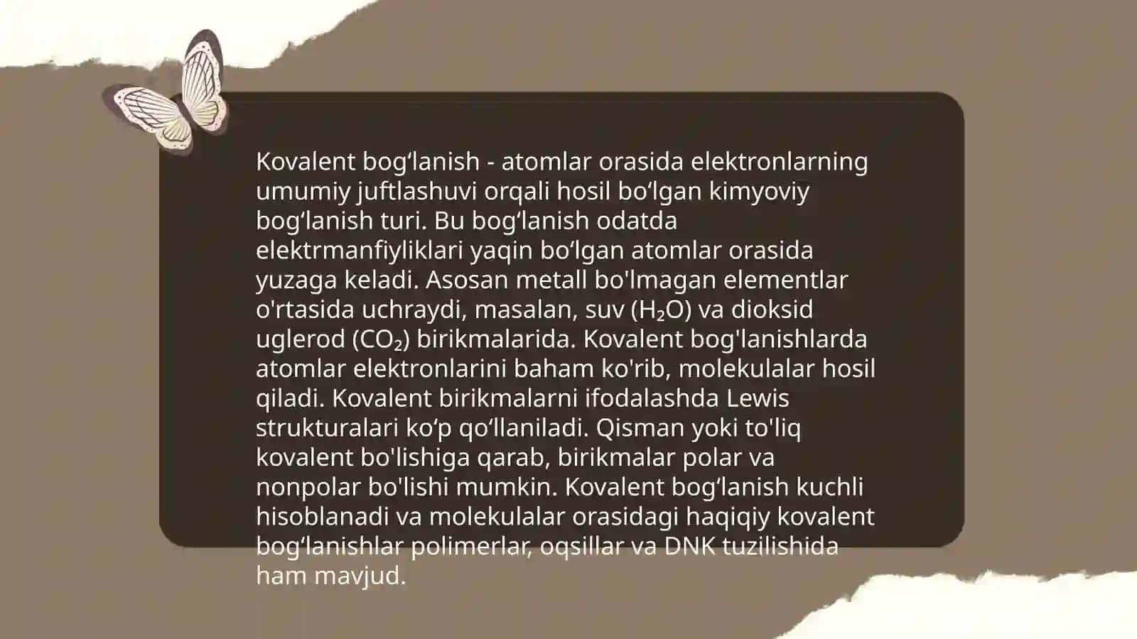 Molekulyar bog'lanish turlari 4