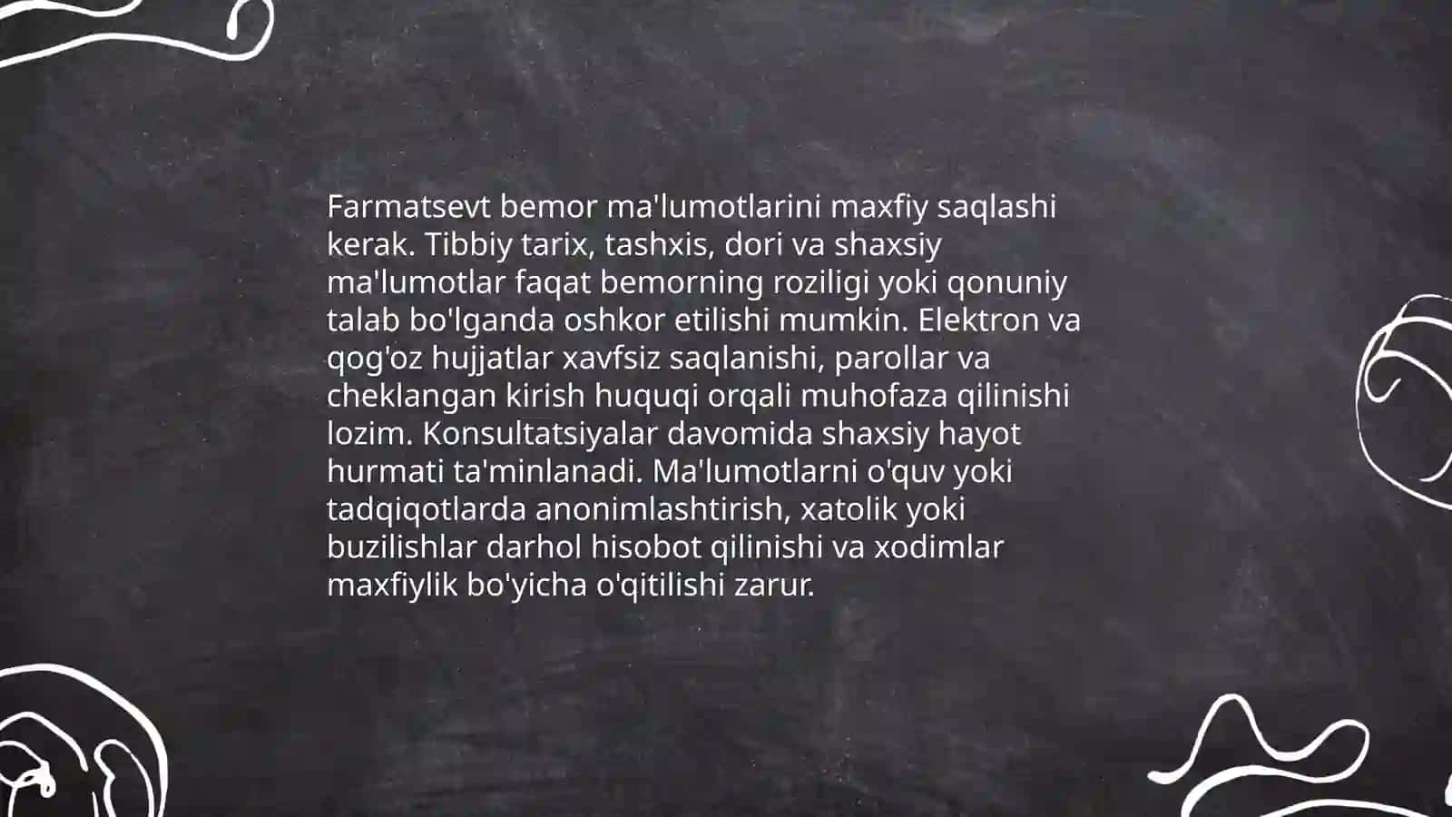 Farmatsevtning etik kodeksi prinsiplari 4