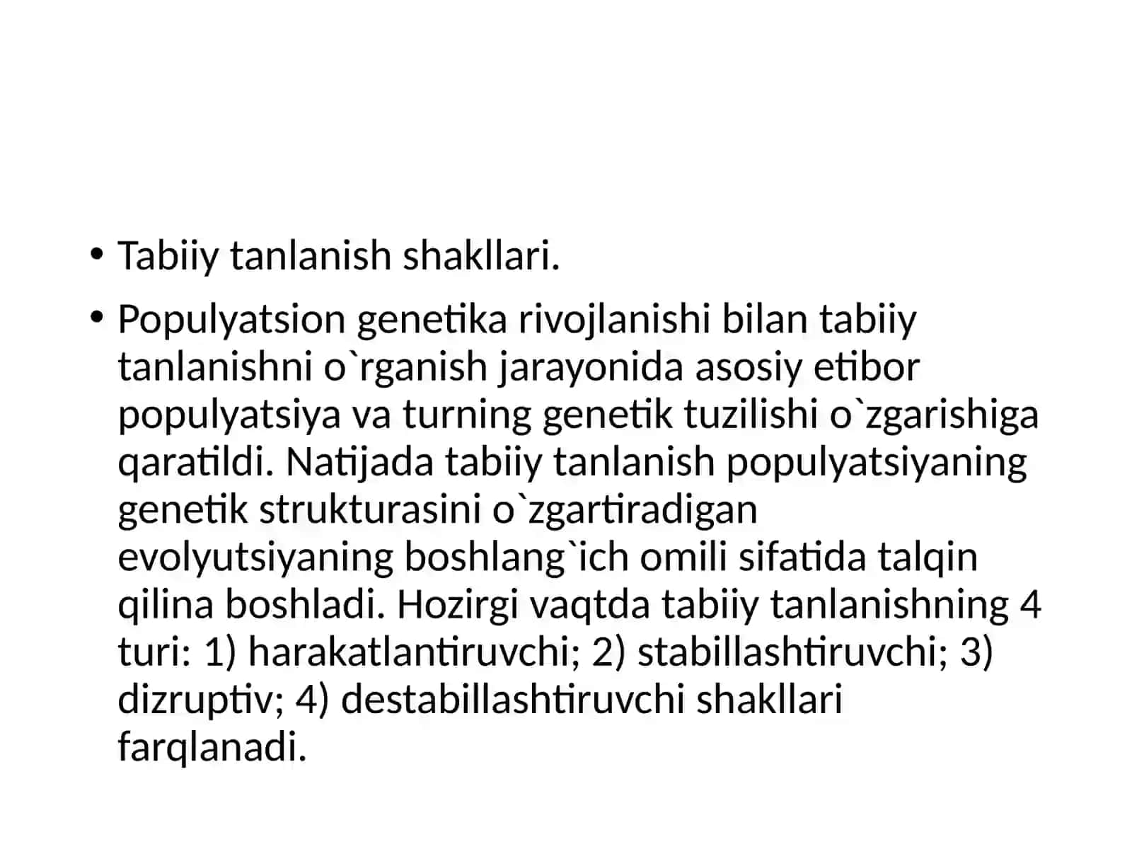 Tabiiy tanlanish 4