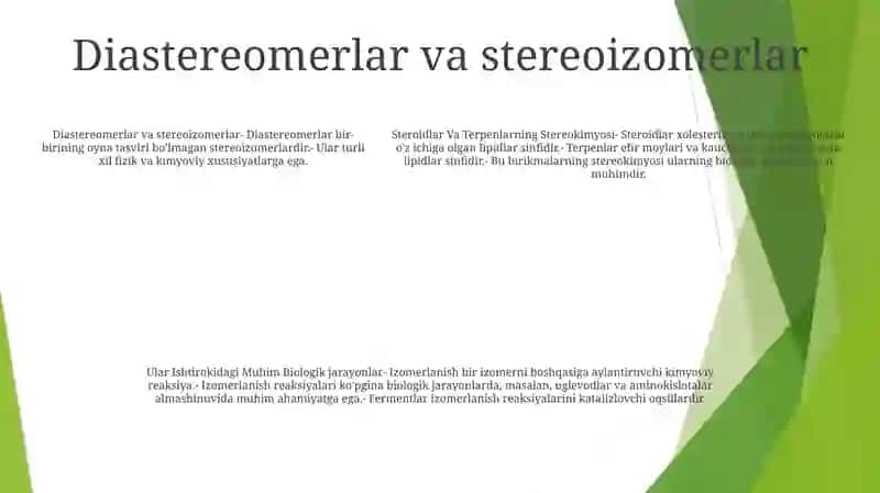 Steroidlar Va Terpenlarning Stereokimyosi Hamda Ular Ishtirokidagi Muhim Biologik Jarayonlar 4