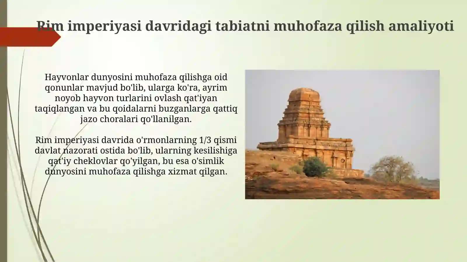 Qadimgi yozma yodgorliklarda tabiatni avaylab asrashga doir talimotlar 4