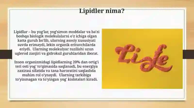 Lipidlar va yog'lar 4