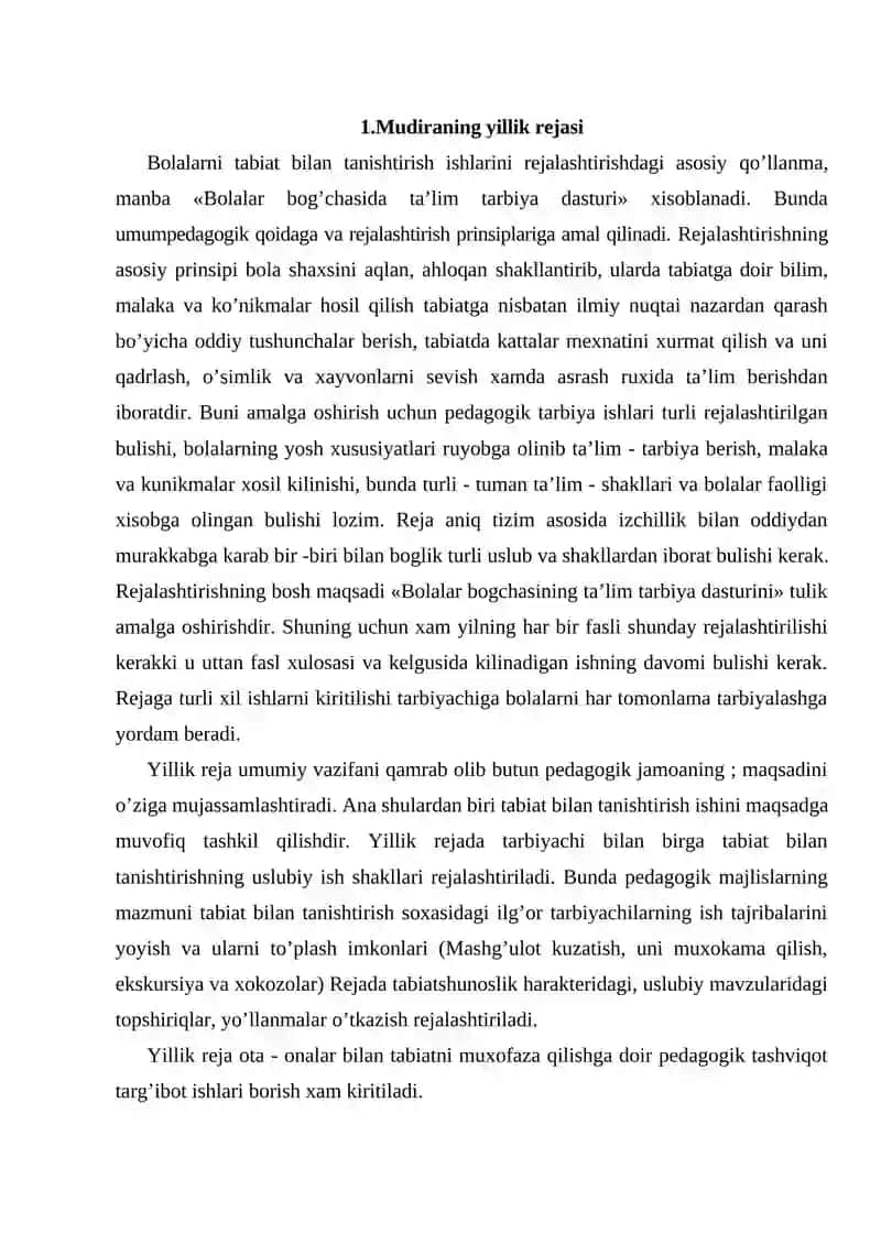 Tabiat bilan tanishtirish jarayonini tashkil etish 4