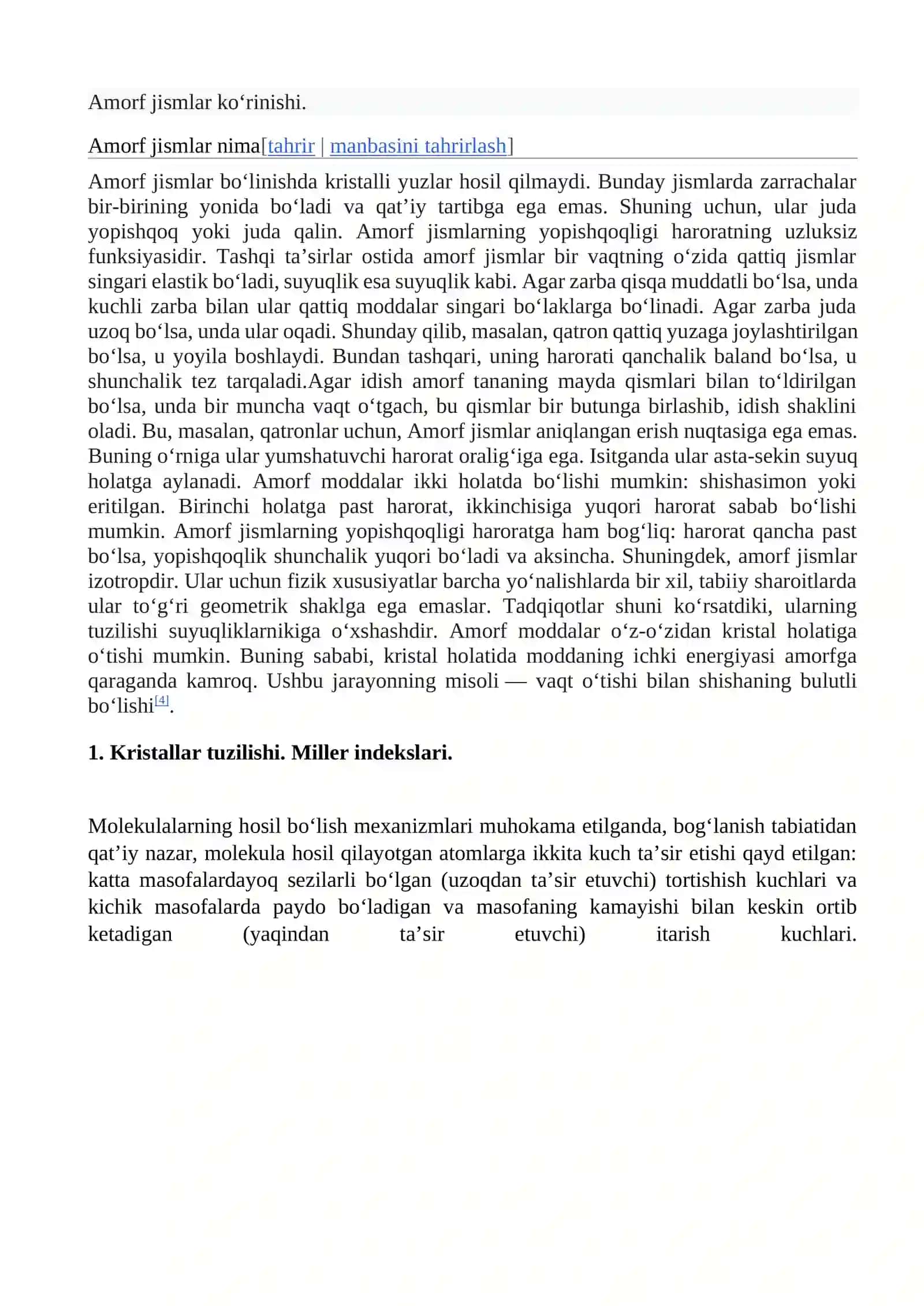 Krisstall va amorf jismlarning mehanik hossalari 4