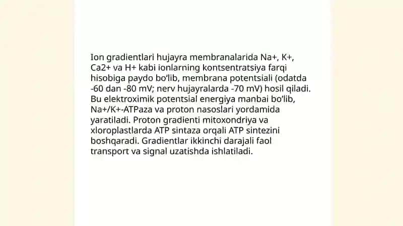Hujayrada modda energiya va malumotlar oqimi 4