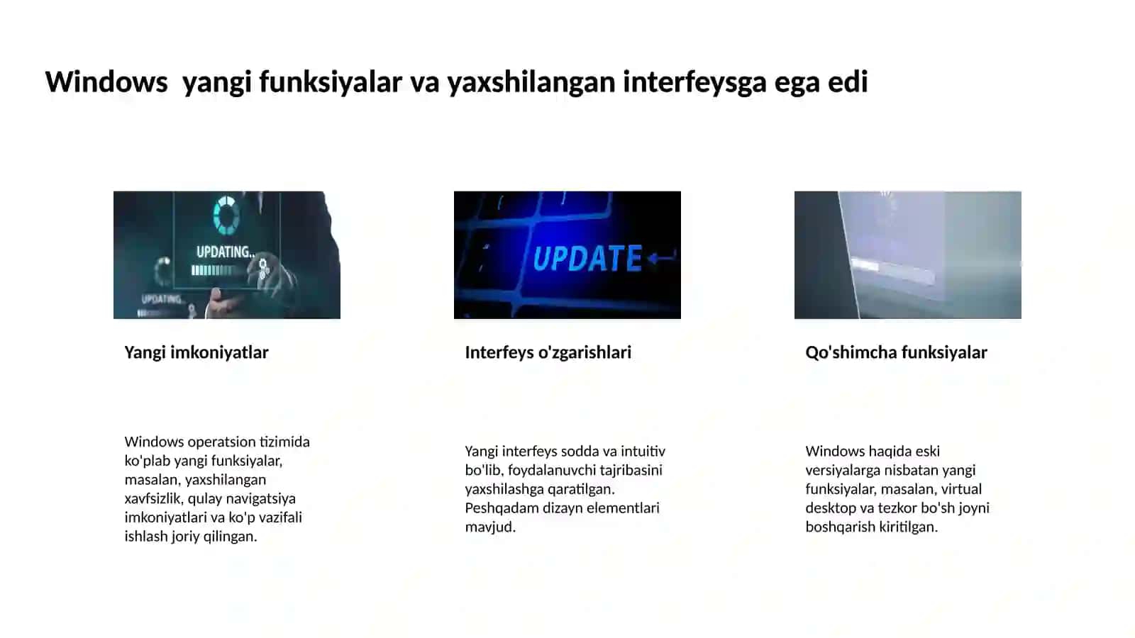 Windows operatsion tizimi tarixi va unda ishlash asoslari 4