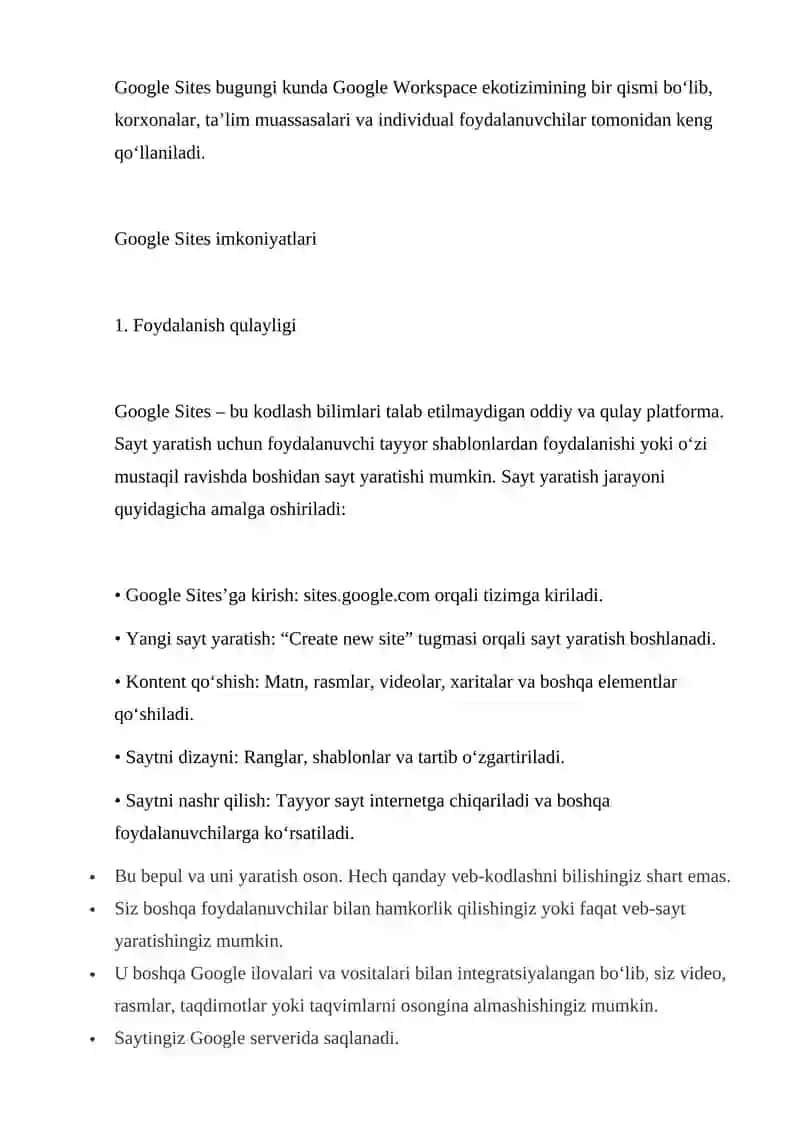Google Sites – Zamonaviy Veb-Sayt Yaratish Platformasi 4