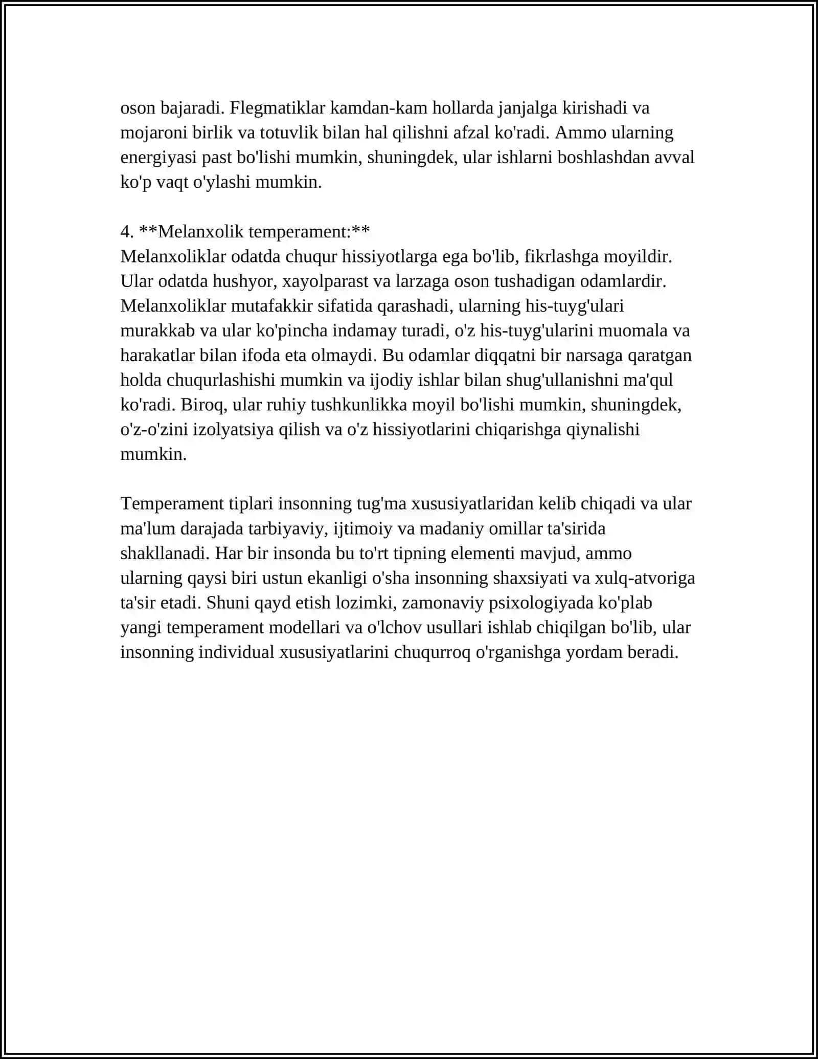 EHTIYOJLAR FAOLLIKNING MANBAI SIFATIFA.TEMPERAMENT TIPIGA MOS JUFT TANLASH-OILAVIY MUNOSABATLAR MUSTAHKAMLIGINI OMILI SIFATIDA 4