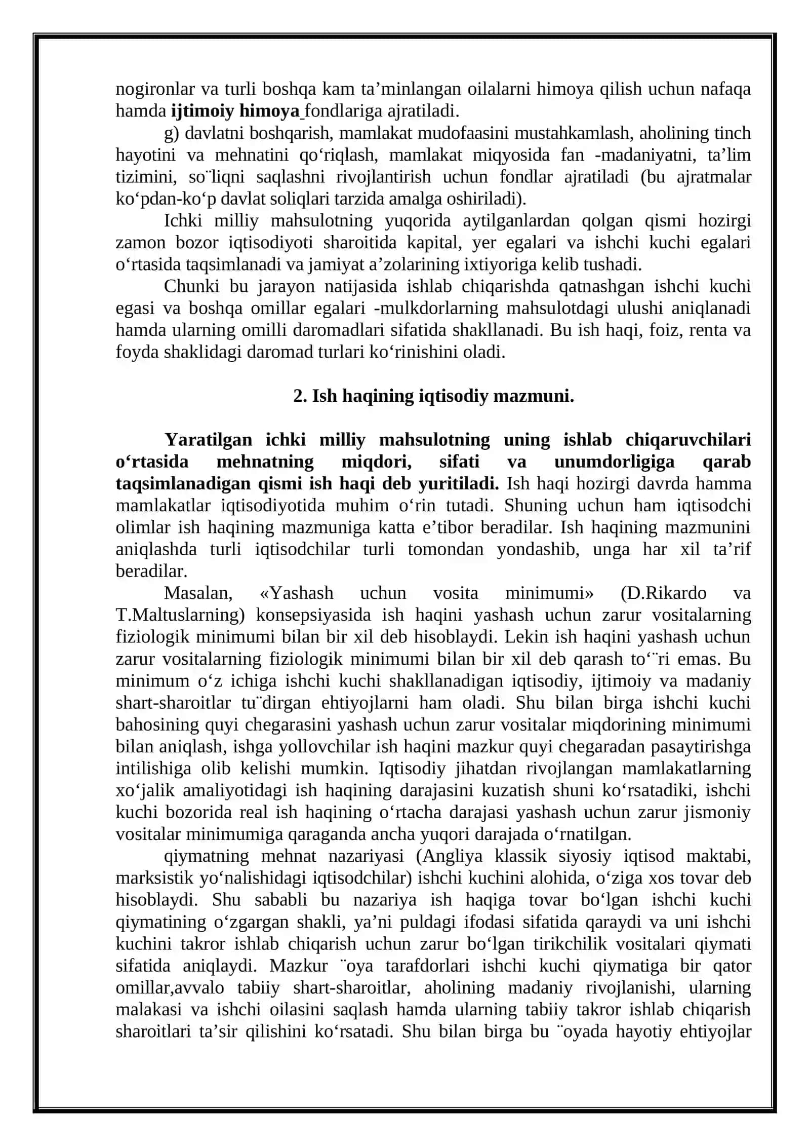 Ish haqi va mehnat nazariyalari 4