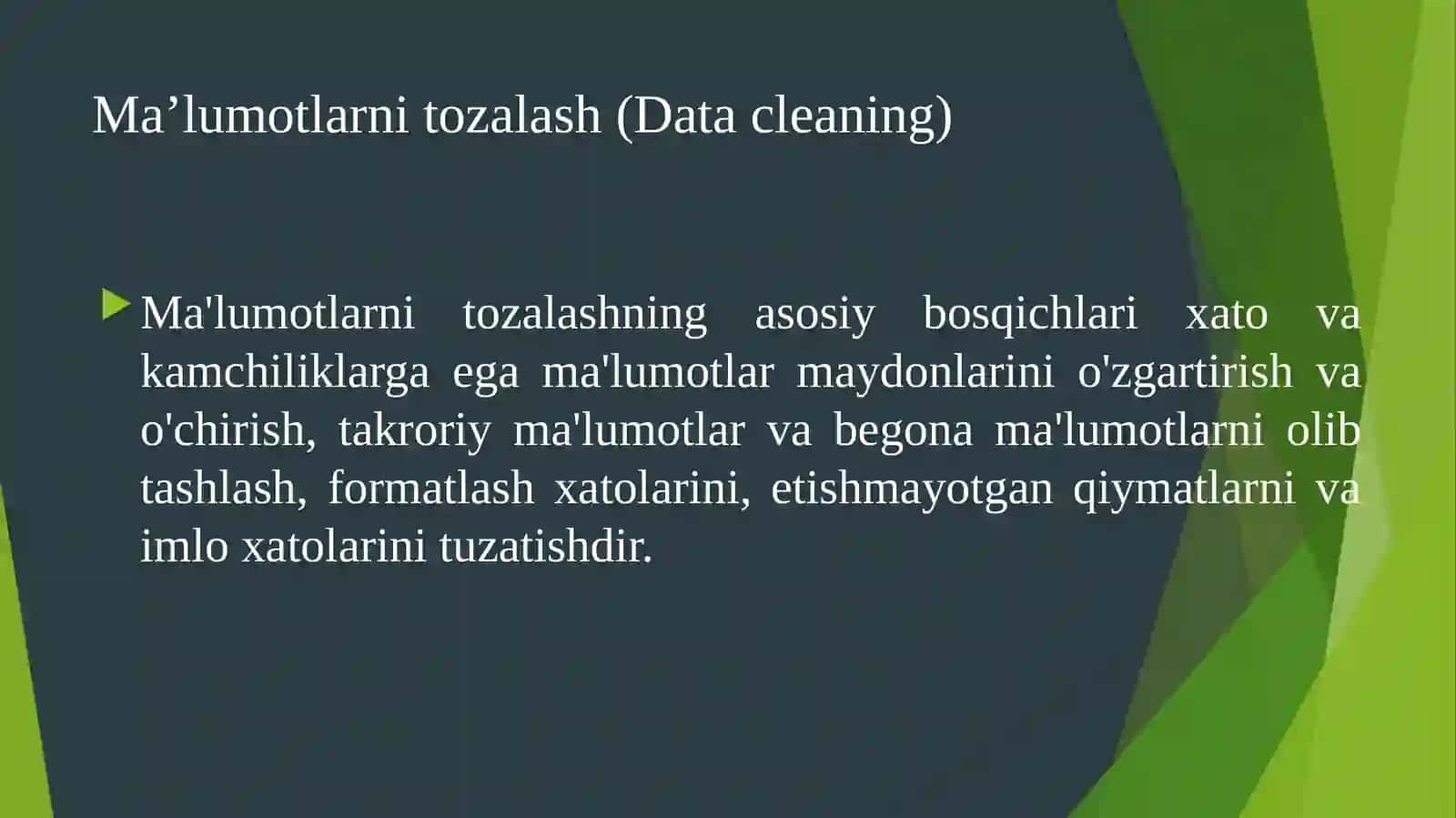 Ma'lumotlarni tozalash (Data cleaning) 4