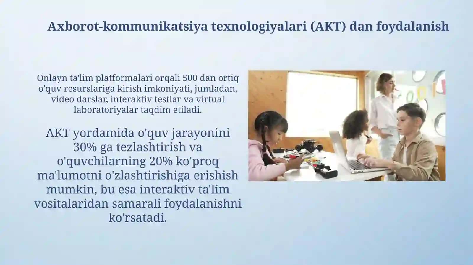 Anʼanaviy va Zamonaviy Darslarni Tashkil Qilish Texnologiyalari 4