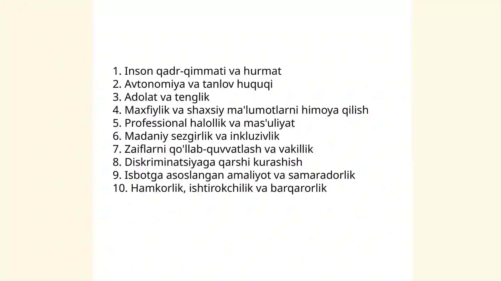Ananaviy va zamonaviy jamiyatlarda ishtimoiy ishning etikasi va uning xususiyatlari 4