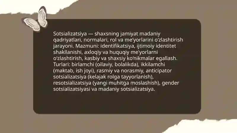 Ensulturalizatsiya va sotsializatsiya 4