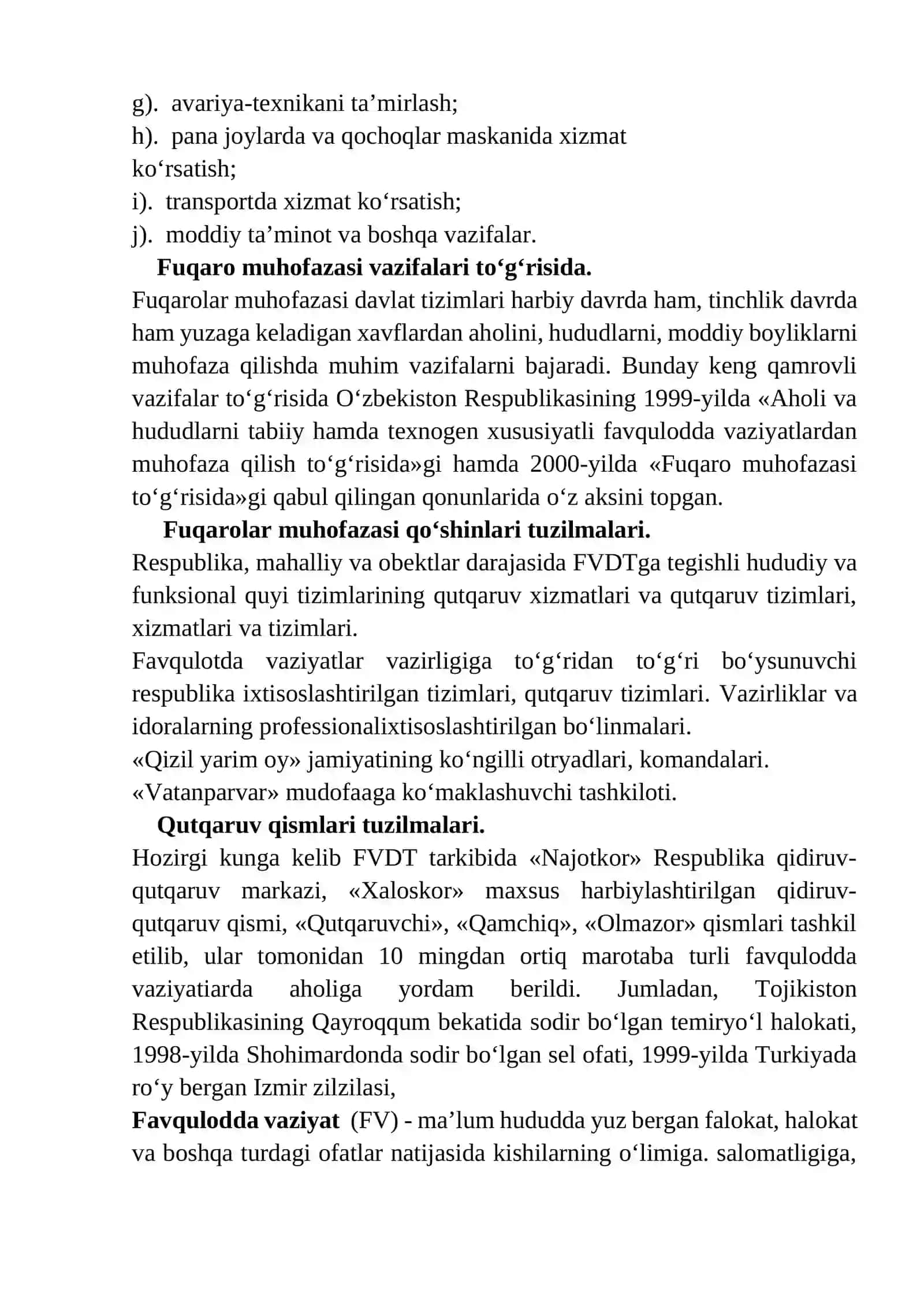 Aholini va xududlarni favqulotda vaziyatlardan muhofaza qilish 4