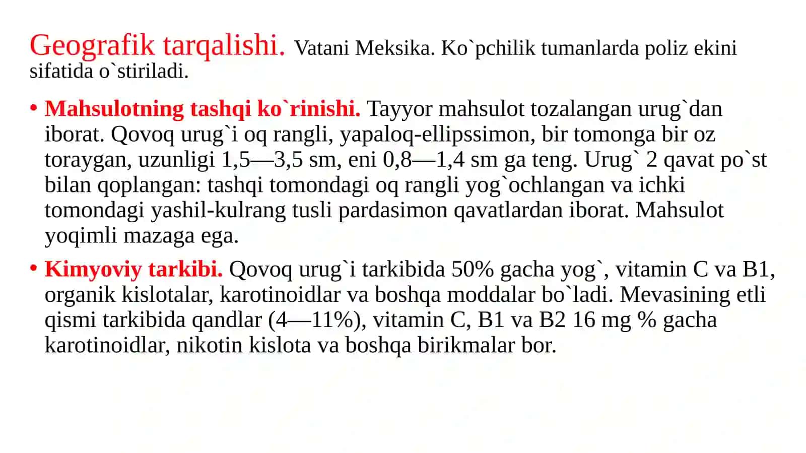 Xalq tabobatida ishlatiladigan introdutsent (Chet el florasiga mansub) dorivor o`simliklar 4