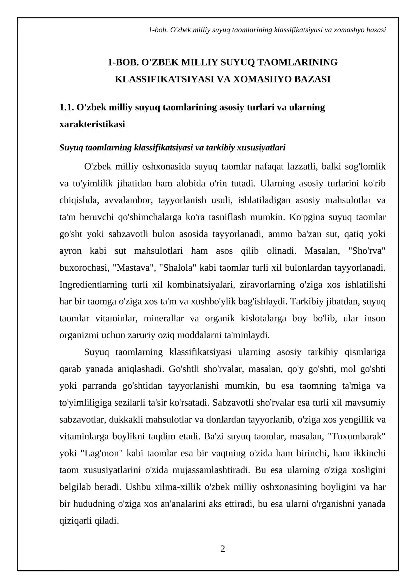 O'zbek milliy suyuq taomlarini tayyorlash texnologiyasi 4