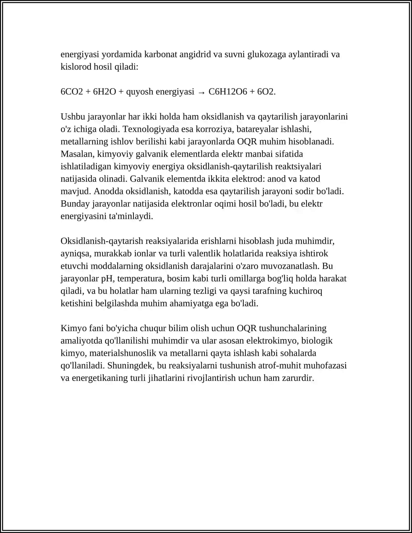 OKSIDLANISH-QAYTARISH REAKSIYALARI 4
