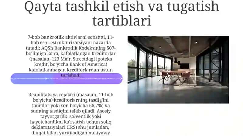 Biznesda bankrotlik va reabilitatsiya.Keys tayyorlash 4