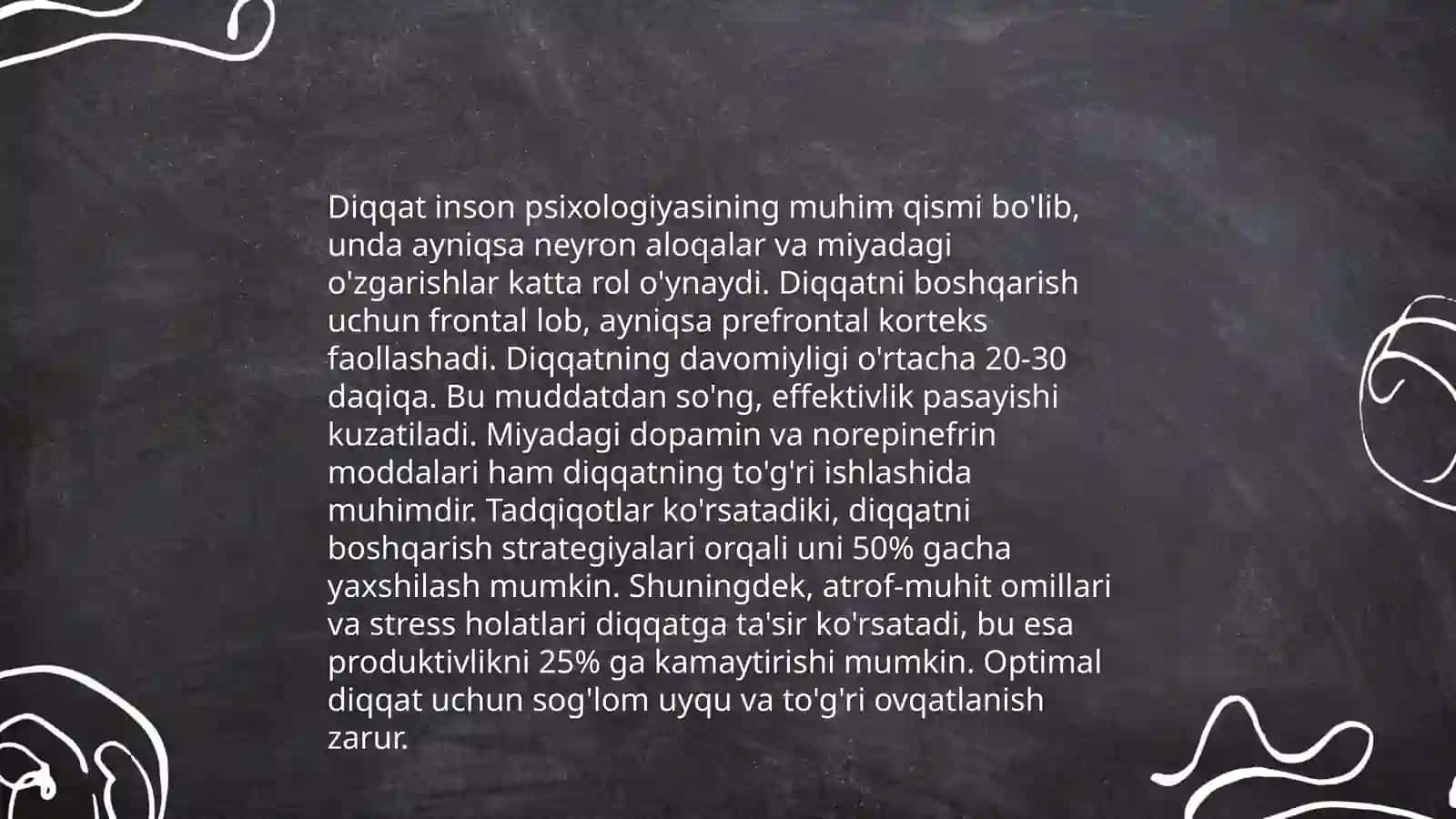 Shaxsning psixik bilish jarayonlari: diqqat va uning xususiyatlari va turlari 4