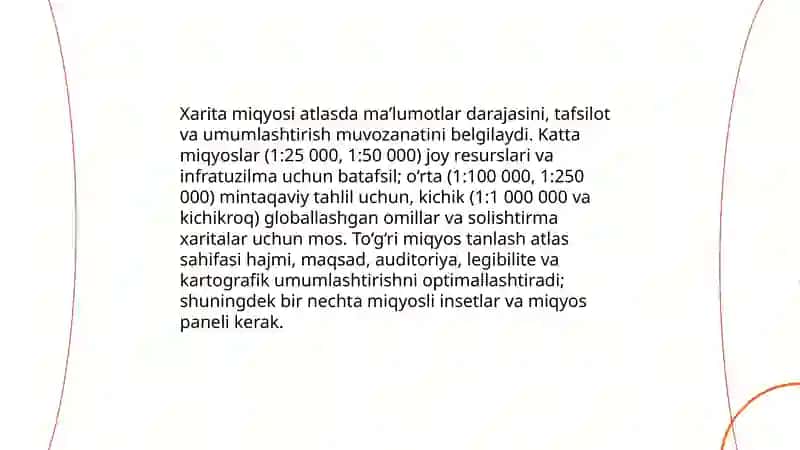Geografik kartalar va atlaslarni tahlil qilish va baholash 4