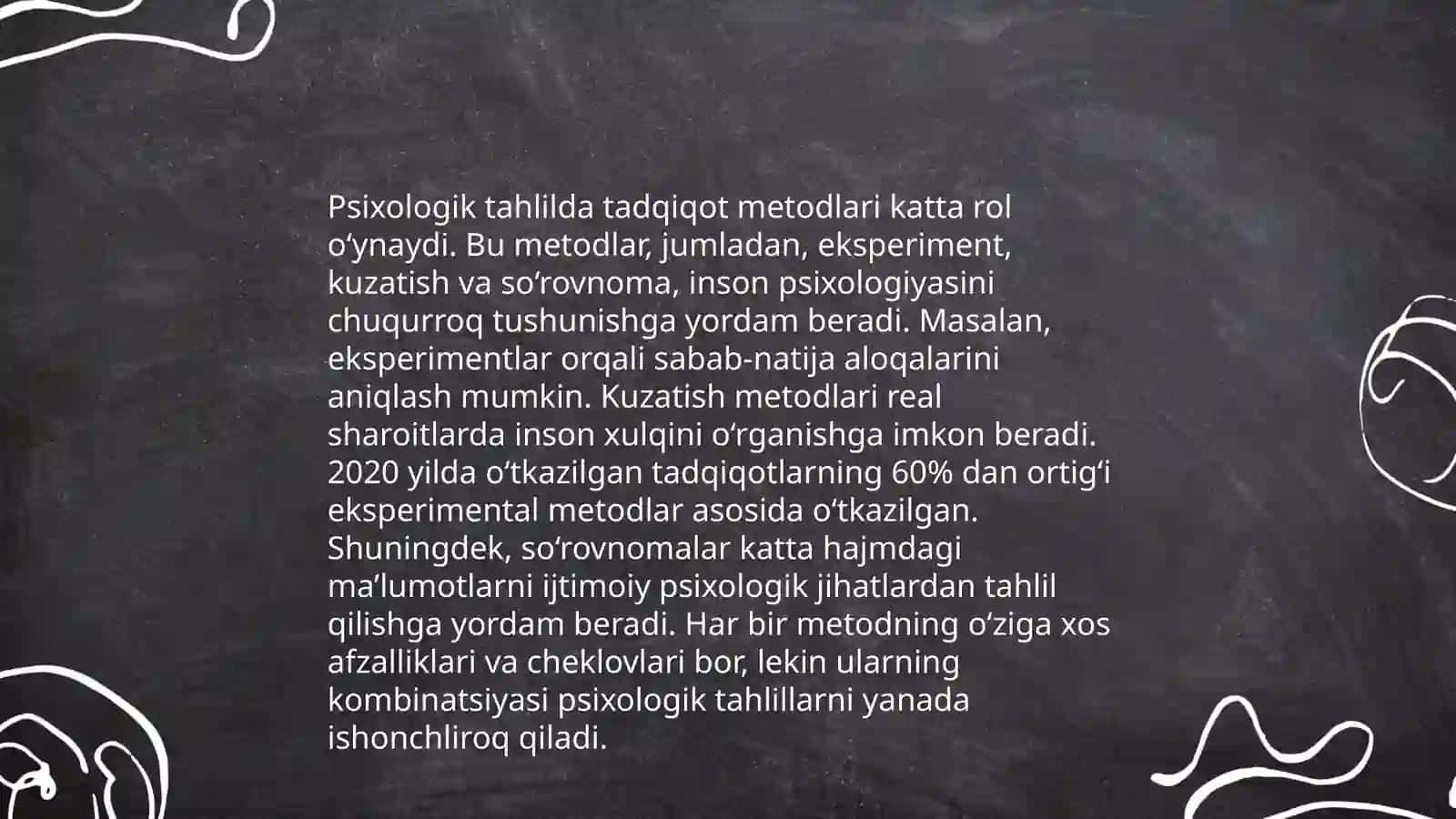 Zamonaviy psixologiya tarmoqlarida tadqiqot metodlari 4