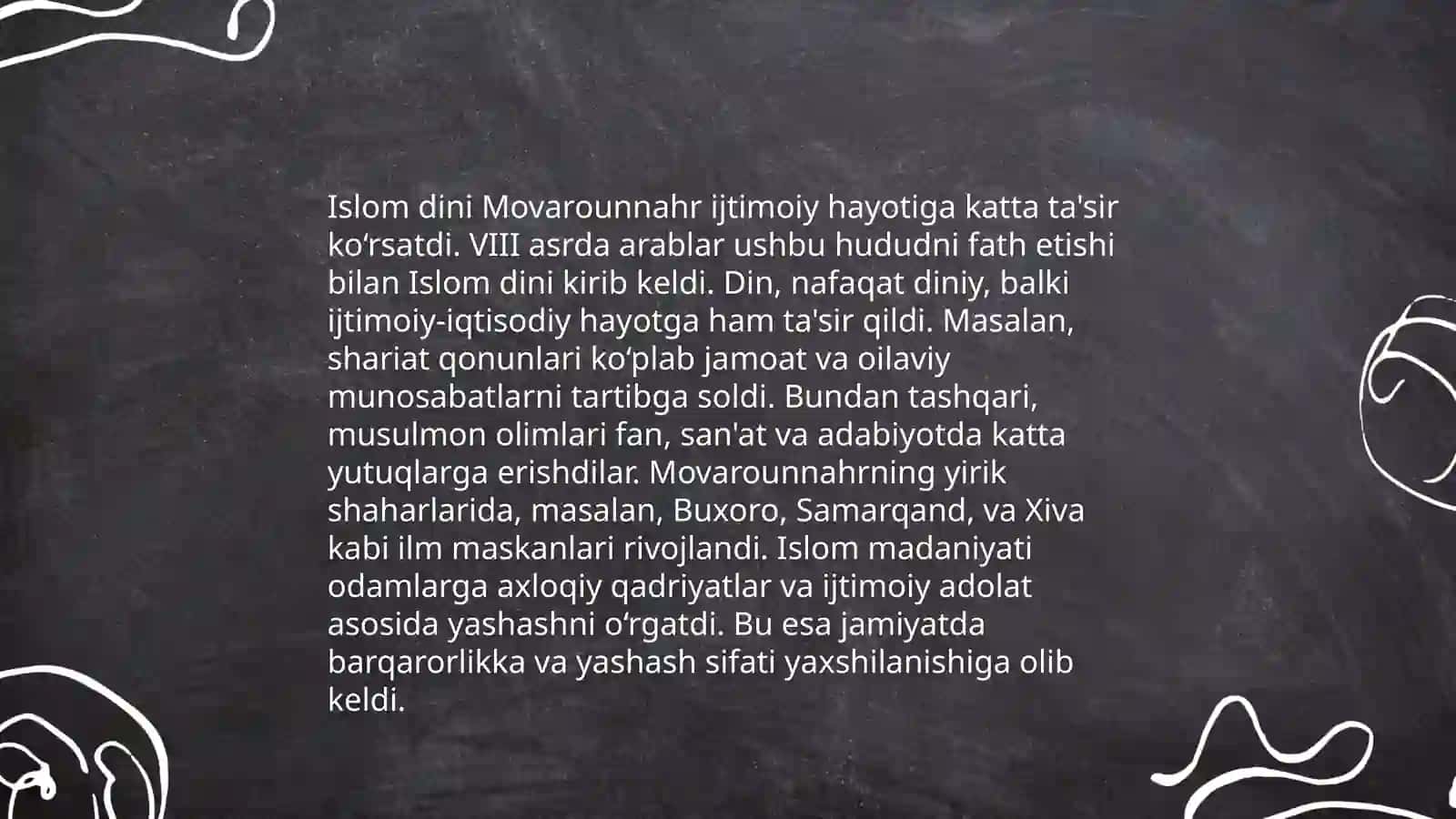 Movarounnahrda islom dinining tarqalishi va madrasa talimi shakllanishining ijtimoiy madaniy hayotga tasiri 4