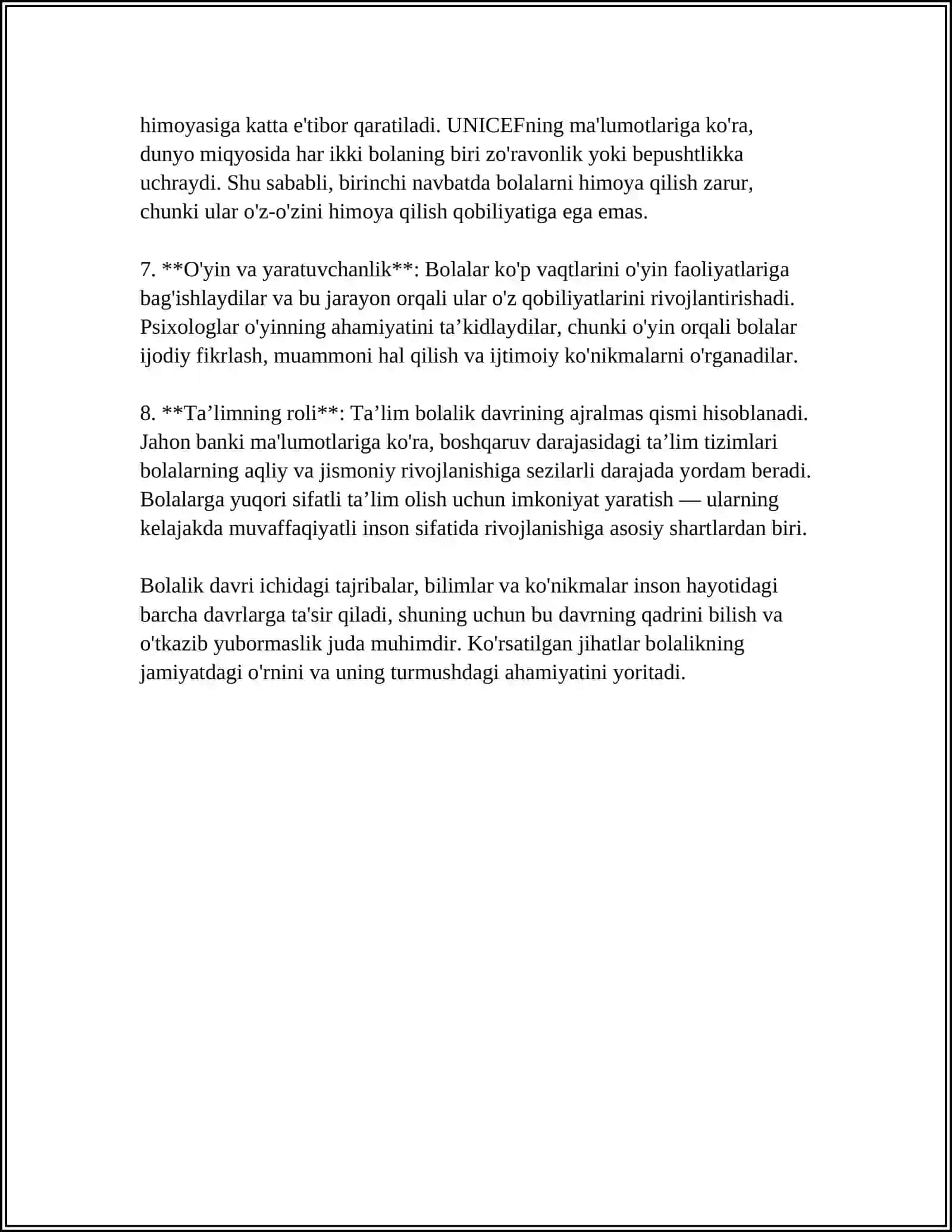 BEGʻUBOR BOLALIK 4
