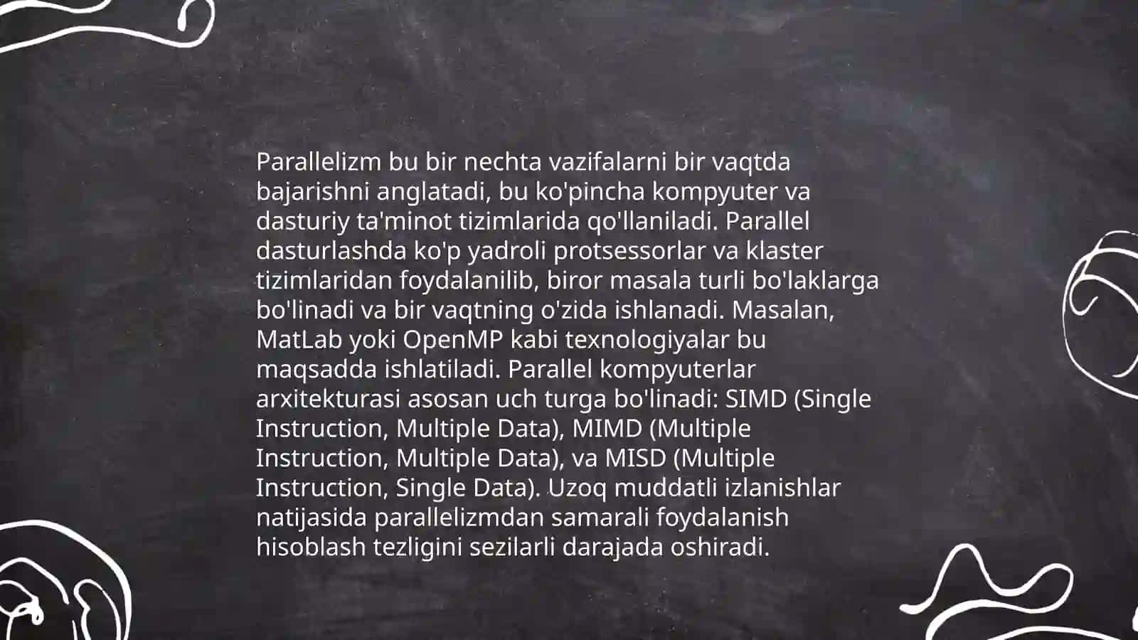 Ma'lumotlar parallelizmi 4