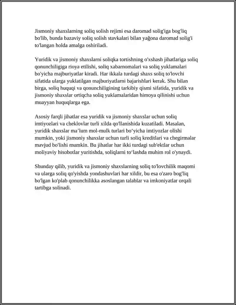 Yuridik va jismoniy shaxslarning soliq to‘lovchilik maqomi 4