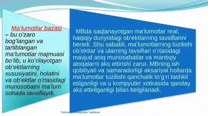 Ma’lumotlar bazasi 4
