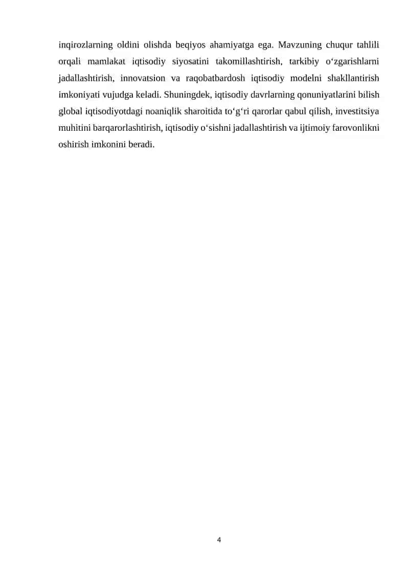 Iqtisodiy O‘sish va Iqtisodiy Davrlarning Nazariy Asoslari 4