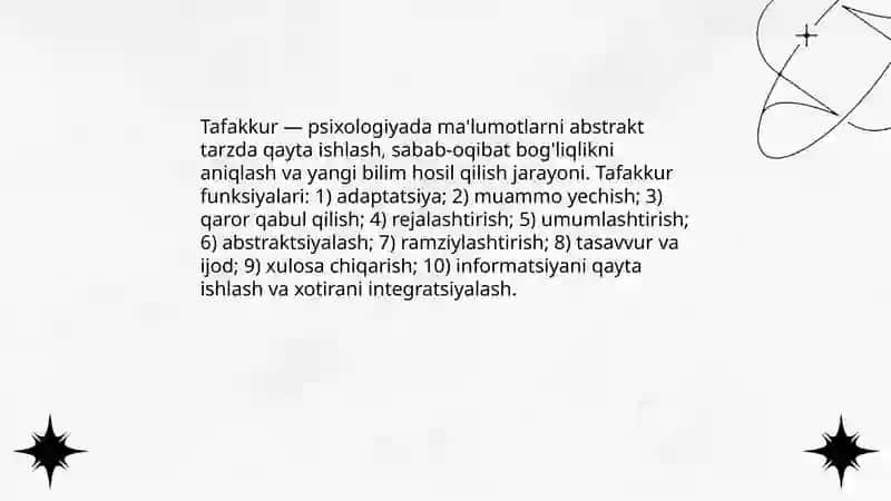 Tafakkur borasida psixologik nazariyalar 4